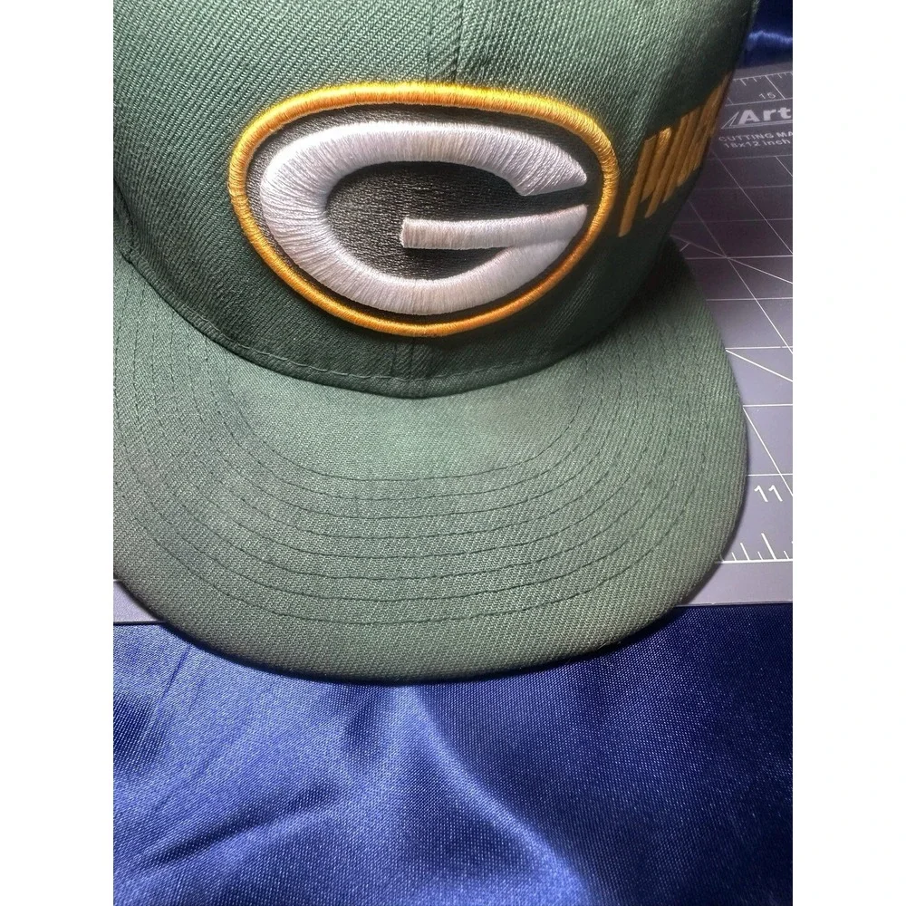 New Era Green Bay Packers NFL Football 59FIFTY Used Fitted Hat Size 7 5/8" - Picture 6 of 9